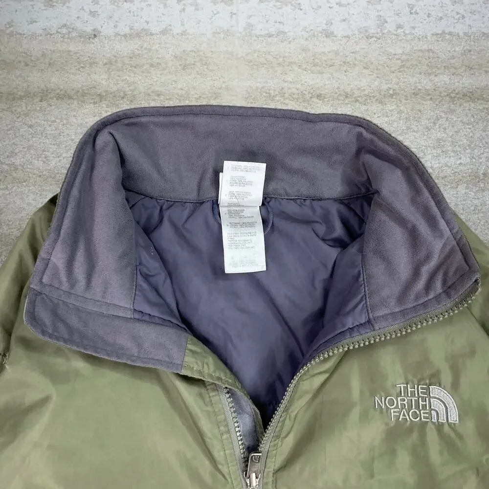 Vintage Y2K The North Face Puffer Jacket Mens L Green Grey Insulated Polyester - Picture 4 of 13